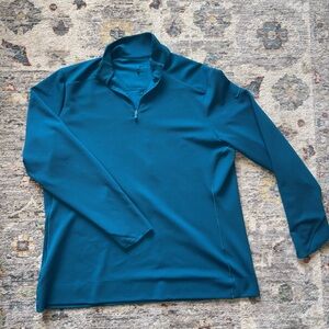 Teal Quarter-Zip Pullover